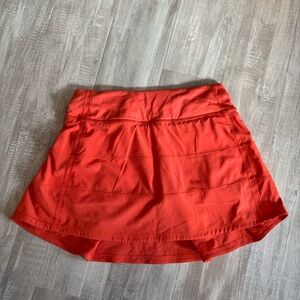 Lululemon Pace Rival Mid-Rise Skirt Orange Size 2